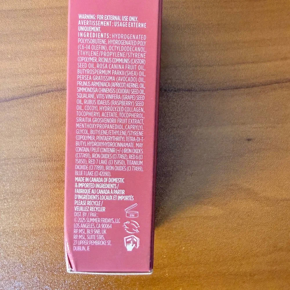Summer Fridays Dream Lip Oil Soft Mauve Hydrating High Shine Tint 4.5ml NIB
